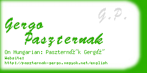 gergo paszternak business card